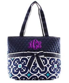 Image of DK Monogram Quilted Diaper Bag - CDT2121