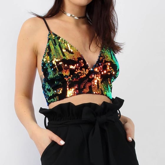 Image of Velvet Sequin Bralette