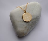 Image 2 of Personalized Gold Disc Necklace