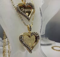 Diamond heart necklace.