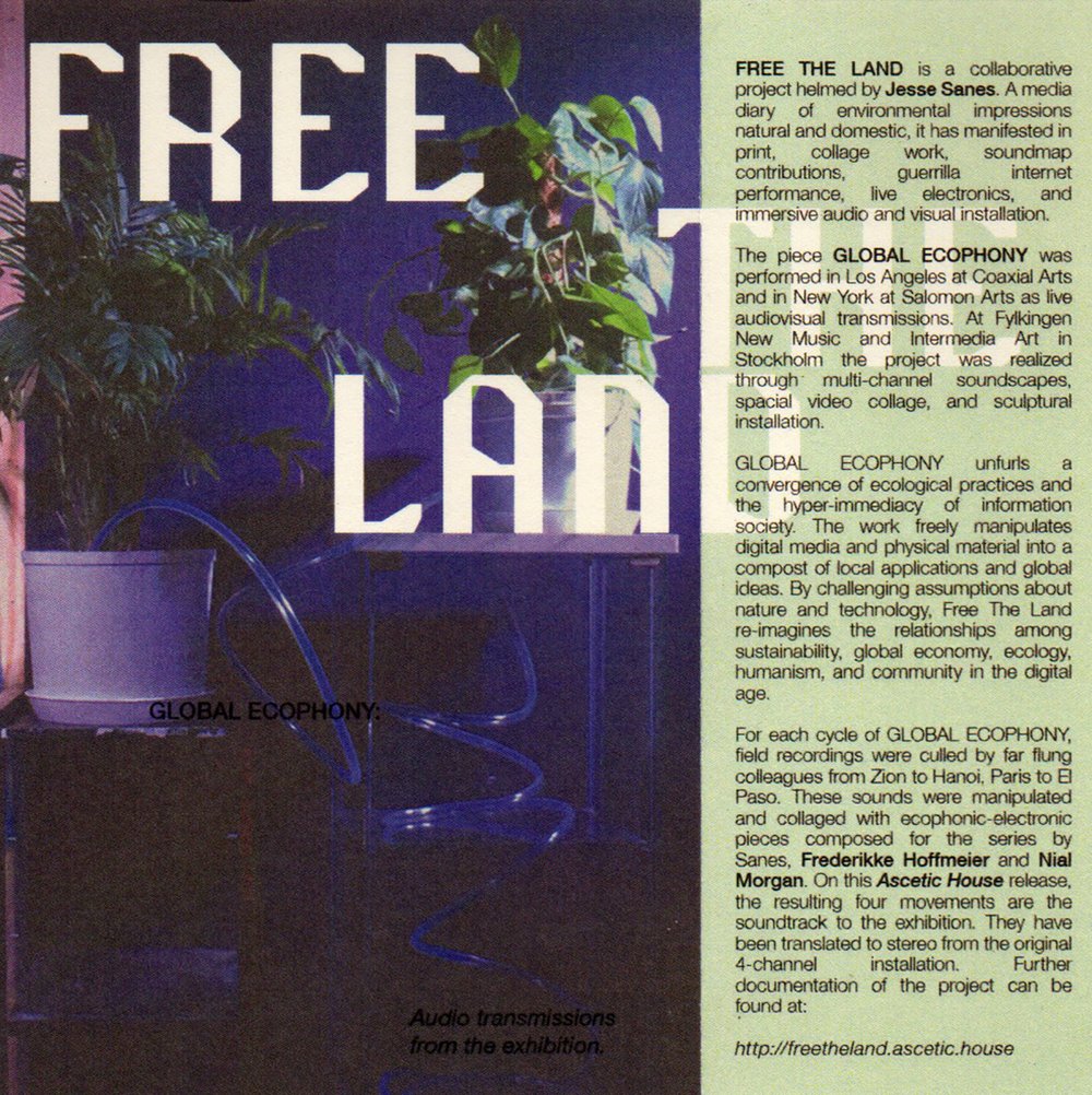 Image of Free The Land "Global Ecophony: Audio Transmissions from the Exhibition" CS
