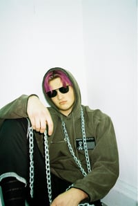 Image 2 of OVERLOCK HOODIE - GARMENT DYED - CHOCOLATE