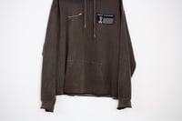 Image 5 of OVERLOCK HOODIE - GARMENT DYED - CHOCOLATE