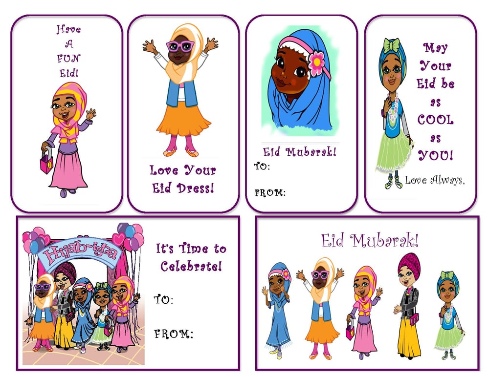 Image of Hijab~ista Eid Printable Cards