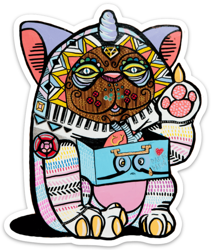 Image of Professor Bo Bo - Medium Sticker