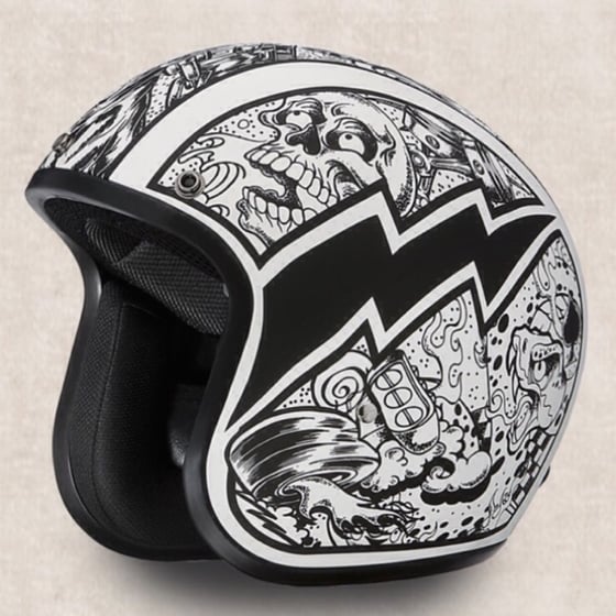 Image of 3/4 DOT Daytona Helmets (Graffiti, Pinned & Graphic Styles)