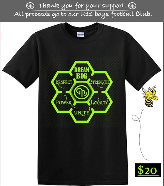 Image of BLACK* Honeycomb Shield Fan T-Shirt