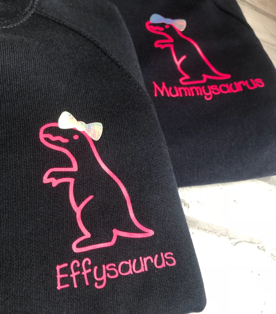 Image of Mamasaurus  and kidsaurus sweaters