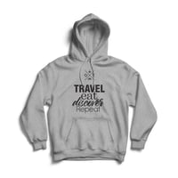 Image 1 of Travel Eat Discover Repeat logotype | Hoodie