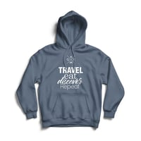Image 2 of Travel Eat Discover Repeat logotype | Hoodie