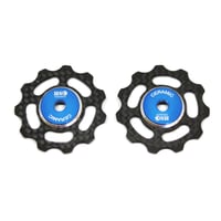 Image 2 of Ceramic Jockey Wheel Set - 11T Carbon Fibre Wheels