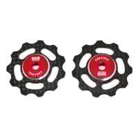 Image 3 of Ceramic Jockey Wheel Set - 11T Carbon Fibre Wheels