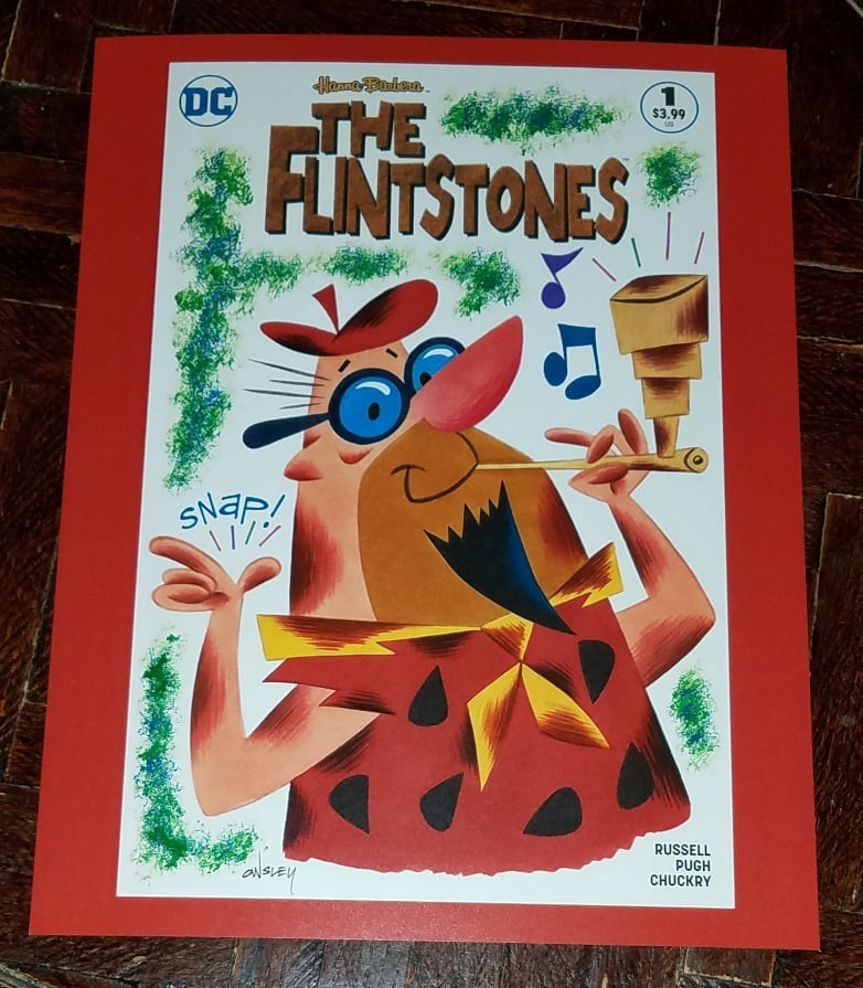 Image of HOT LIPS HANNIGAN - THE FLINTSTONES 8.5x11 PRINT