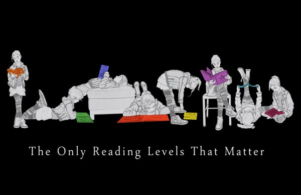Image of Reading Levels Poster (black background)