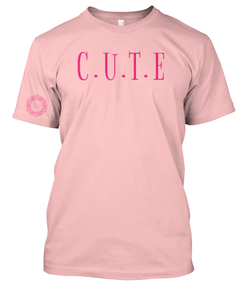 Image of C.U.T.E TEE/LIGHT PINK/PINK PRINT