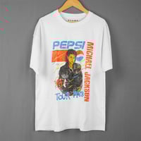 Image 1 of Michael Jackson Pepsi Bad Tour Washed Premium T-Shirt – Retro Oversized Unisex Tee