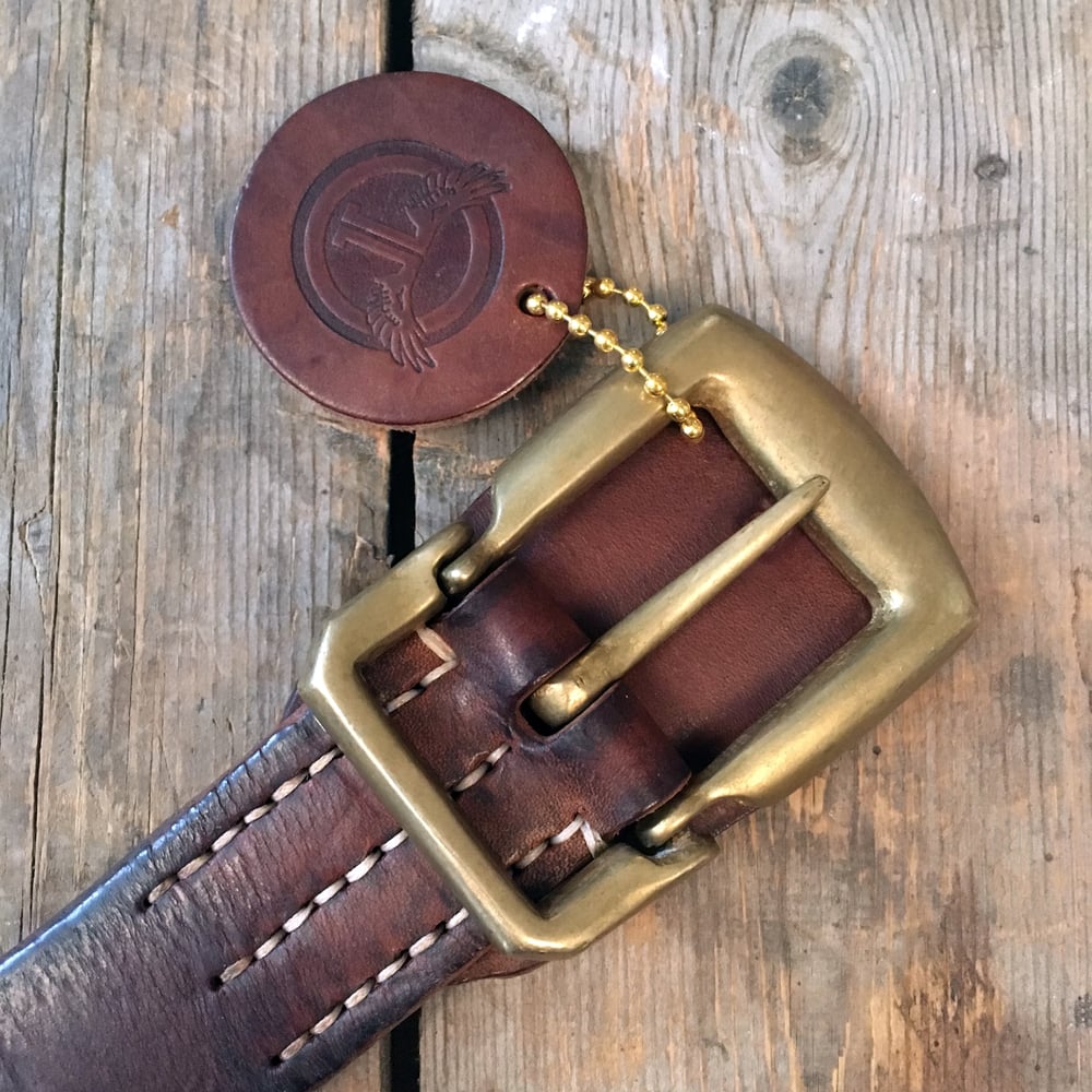 Image of THEDI LEATHERS BELT SLIM BROWN
