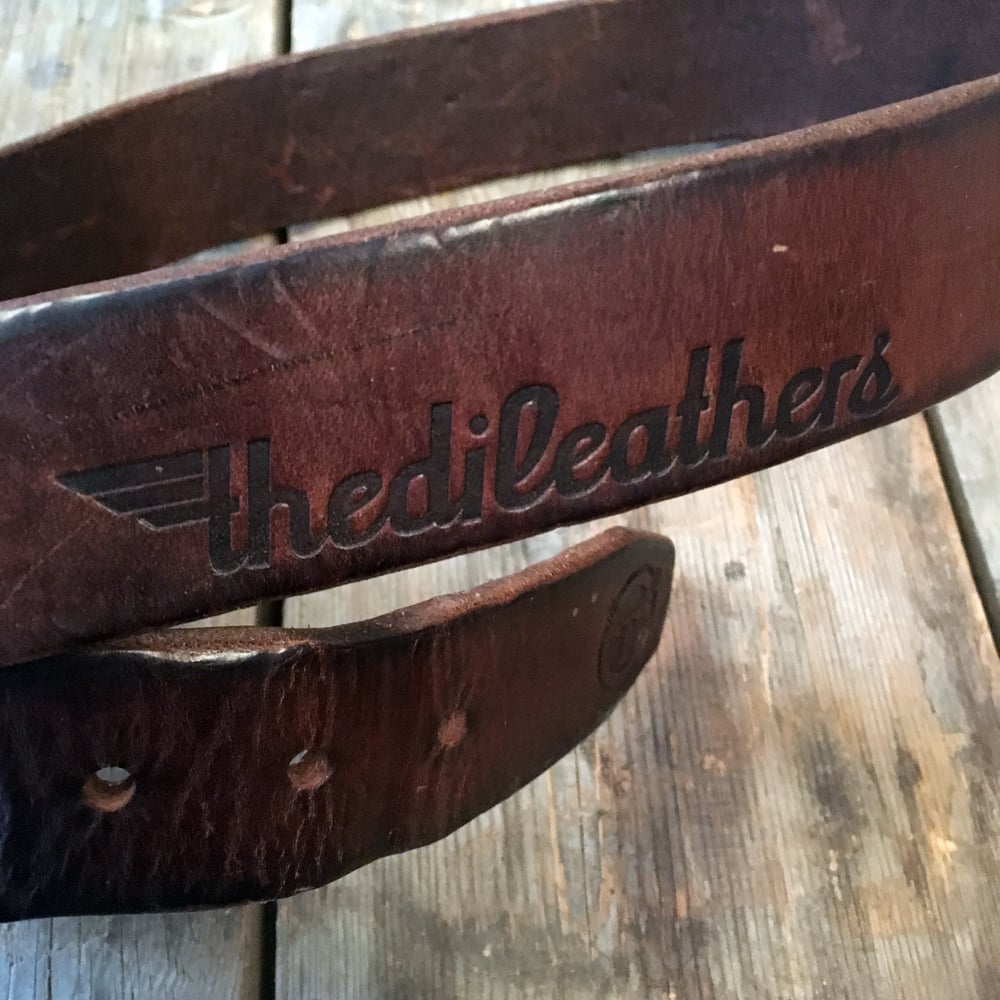 Image of THEDI LEATHERS BELT SLIM BROWN