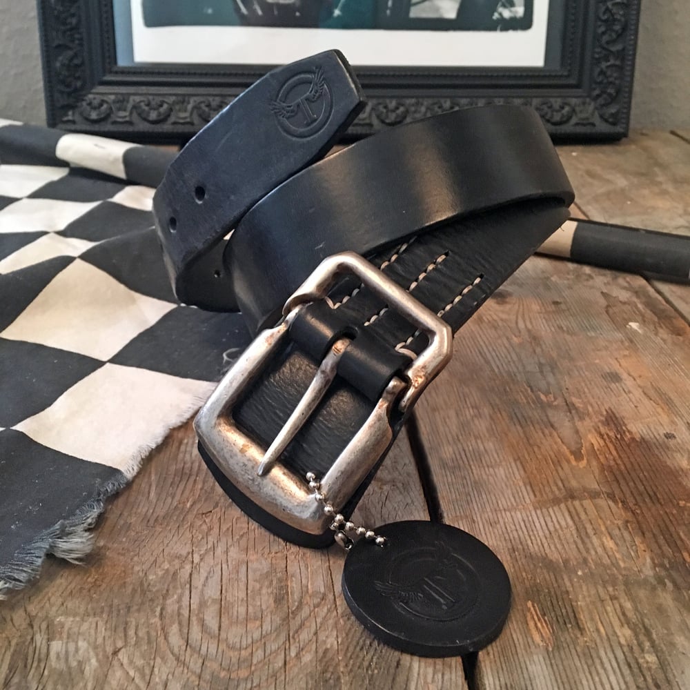 Image of THEDI LEATHERS BELT SLIM BLACK