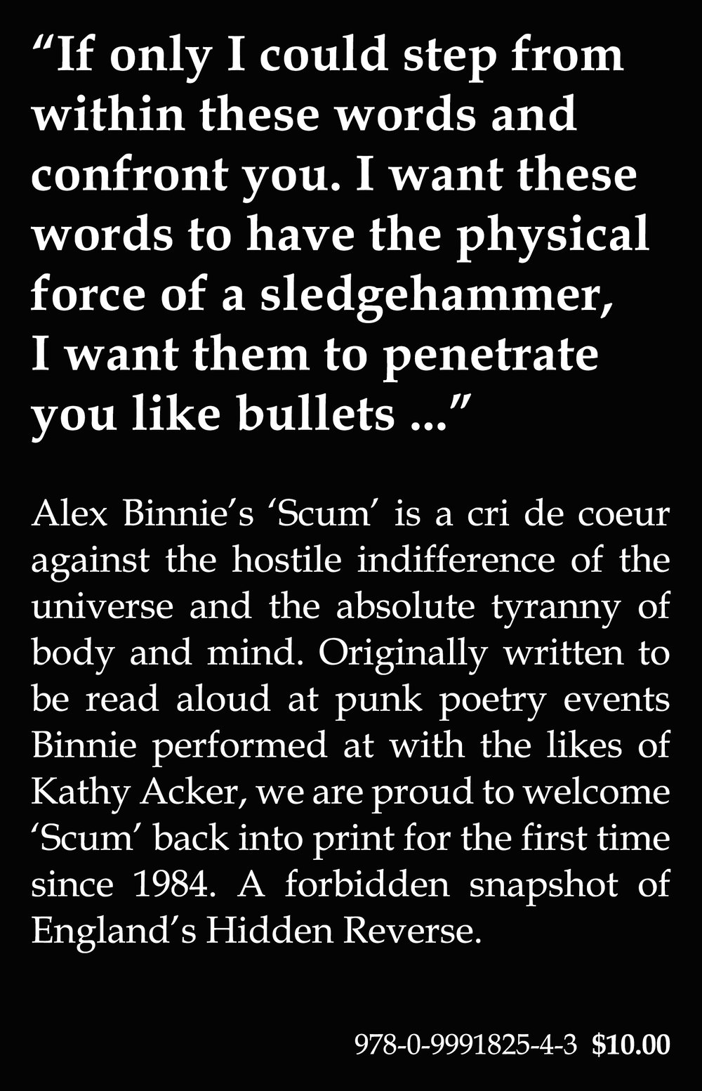 <b>Scum </b><br>Alex Binnie