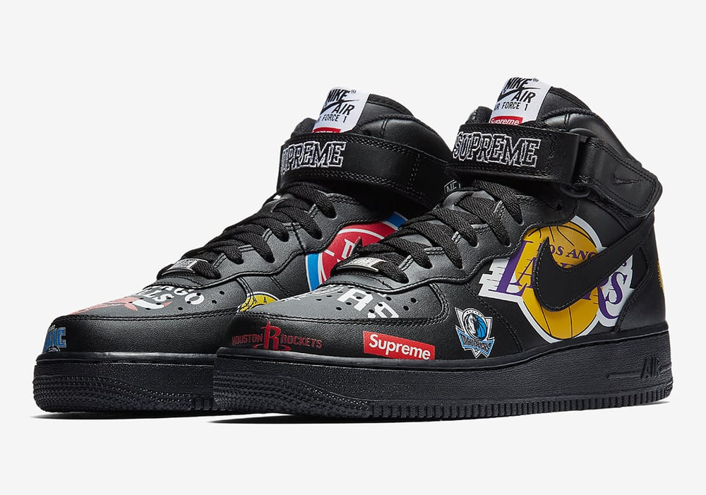 Image of Supreme x Nike x nba Air Force one mid black (size 10)