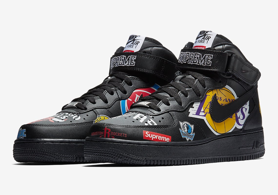 Image of Supreme x Nike x nba Air Force one mid black (size 10)