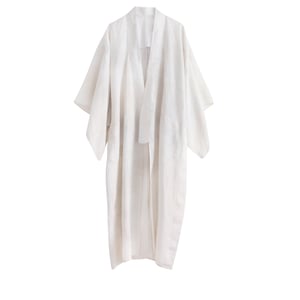 Image of Hørkimono offwhite med sandfarvede nister