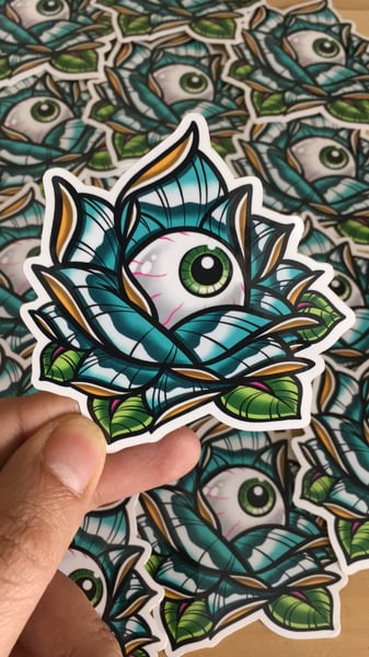 Image of Eyeball flower sticker