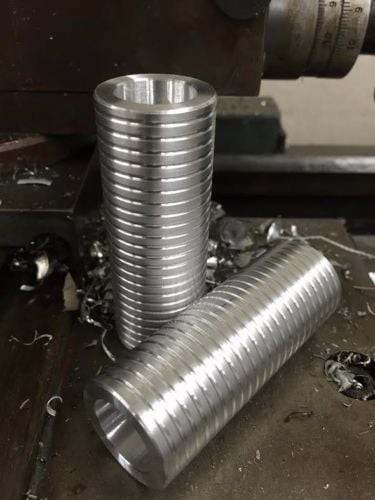 Image of Spool Wheel Spacer Set-Grooved Aluminum