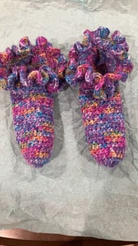 Image 1 of Crochet ruffle socks 
