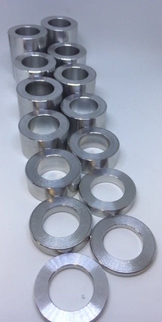 Image of 14 PC ( 7 PAIRS) WHEEL AXLE SPACER KIT - FREE SHIPPING