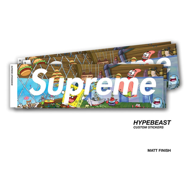 Image of Custom Supreme x SpongeBob Stickers