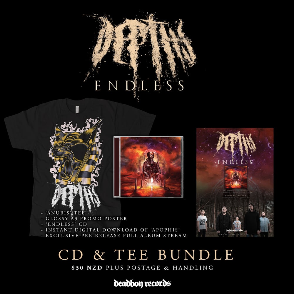 Image of DEPTHS 'Endless' CD & Tee Bundle