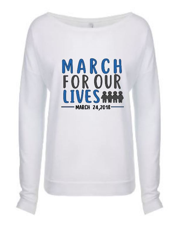 Image of MARCH FOR OUR LIVES OFF SHOULDER SWEATER