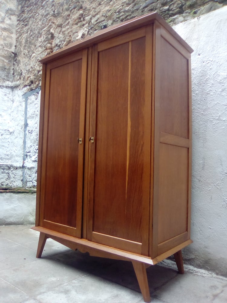 Armoire 1960 Bois Naturel Fibresendeco Vannerie Artisanale
