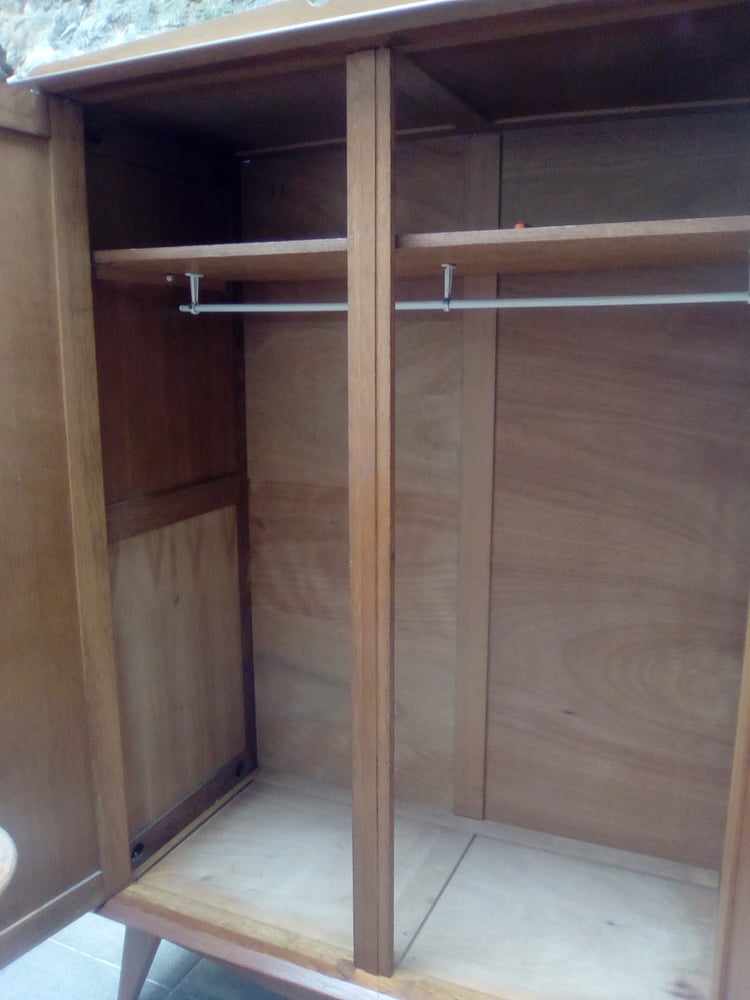 Armoire 1960 Bois Naturel Fibresendeco Vannerie Artisanale