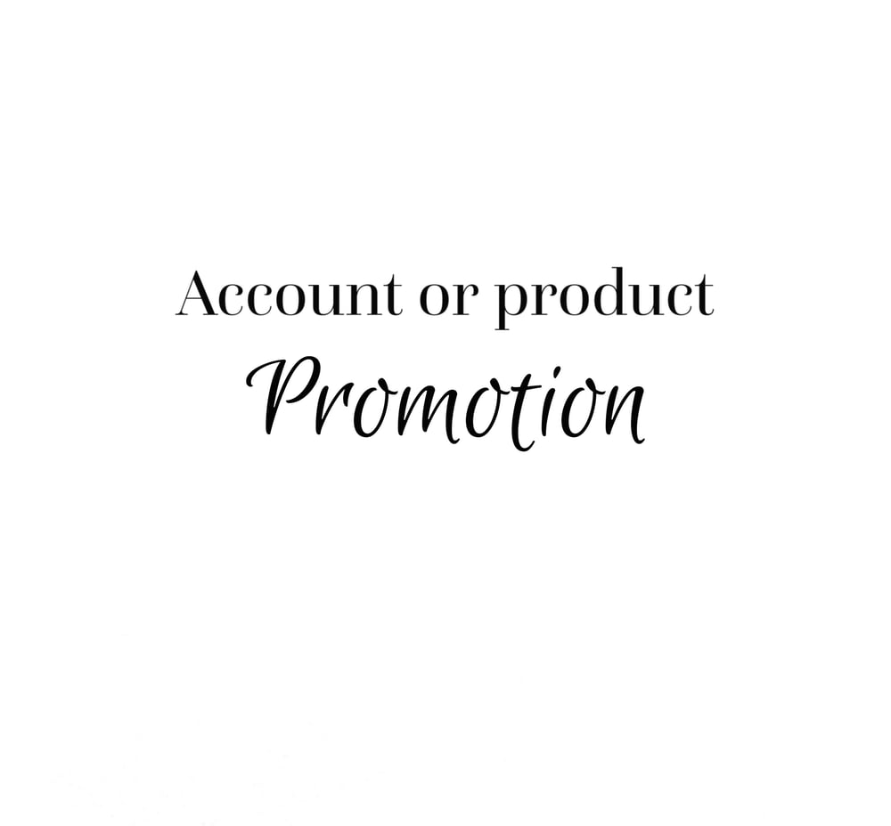 Image of Account or product promotion