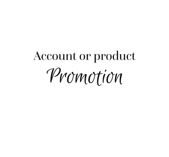 Image of Account or product promotion