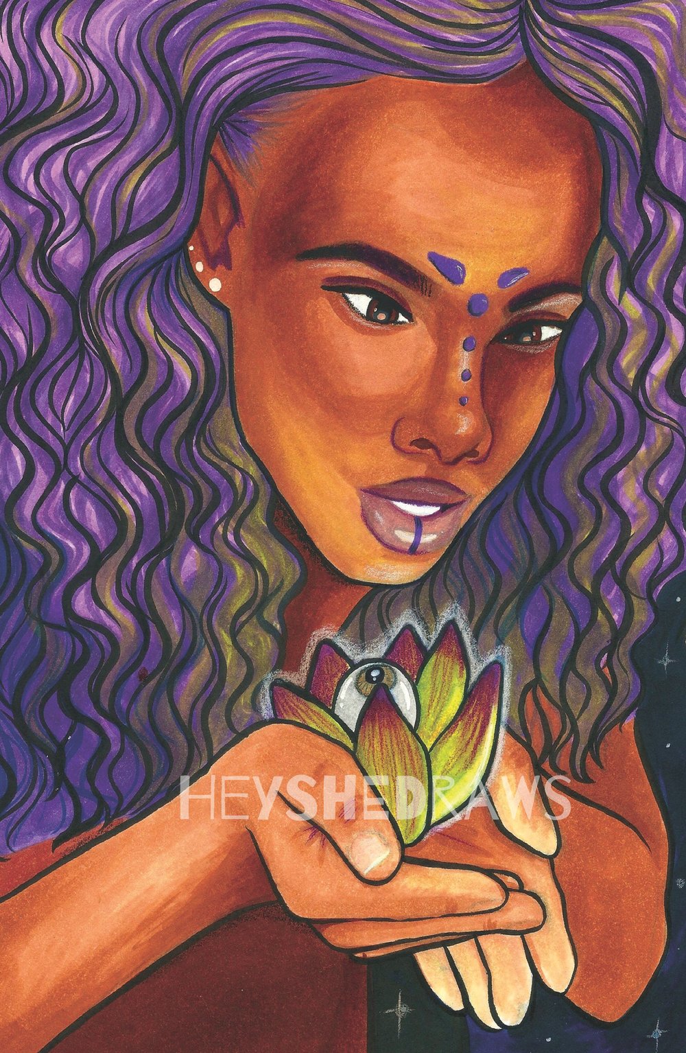 Image of "LOTUS FLOWER BOMB" Print (Matte or Holo)