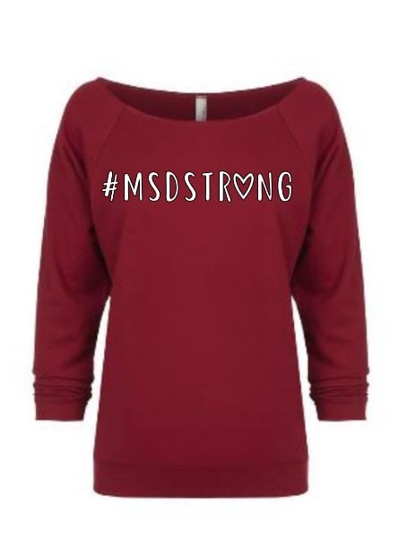 Image of #MSDSTRONG OFF SHOULDER SWEATER