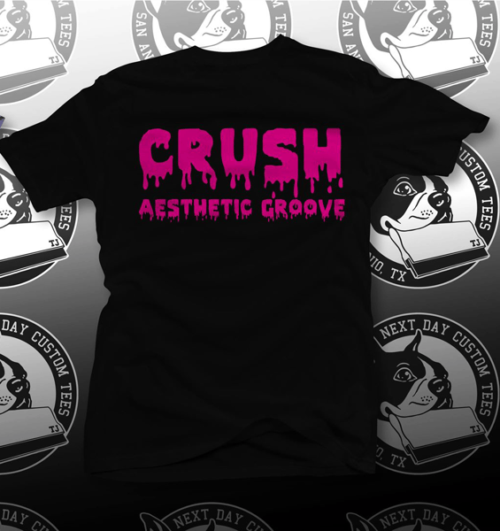 Image of Crush Aesthetic Groove Pink on Black Glow in the Dark