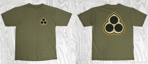 Image of The Shining Skull Logo Tee - Military Green