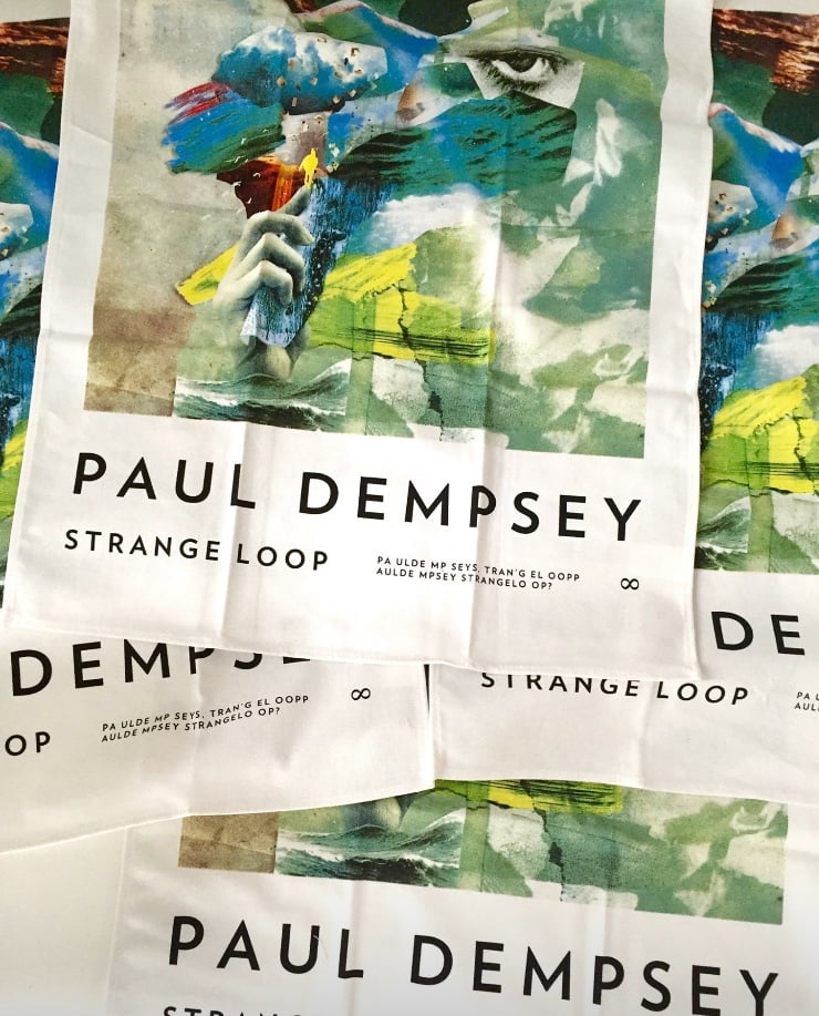 Image of Paul Dempsey Strange Loop tea towel /dish towel. 