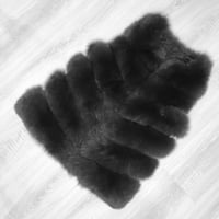 Image 2 of Luxury Dark Grey Long Fur Gilet - Was £200