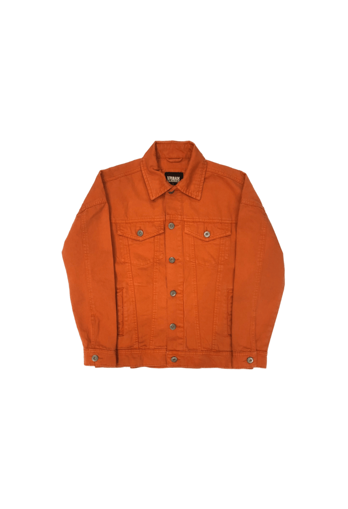Image of URBAN CLASSICS ORANGE DENIM JACKET