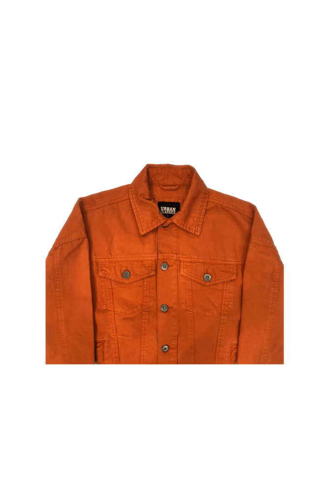 Image of URBAN CLASSICS ORANGE DENIM JACKET