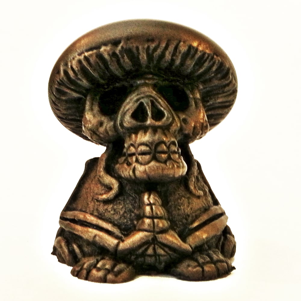 Image of COLD CAST BRONZE DEATH CAP (amanita must scare ya) 3 inch resin