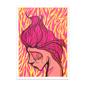 Soda Head No.1 - Neon Pink - Risograph print