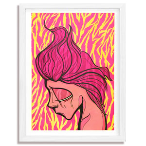 Soda Head No.1 - Neon Pink - Risograph print