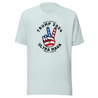 Image 7 of Trump 2024 ULTRA MAGA Patriotic Shirt Peace Sign Shirt - Unisex T-shirt